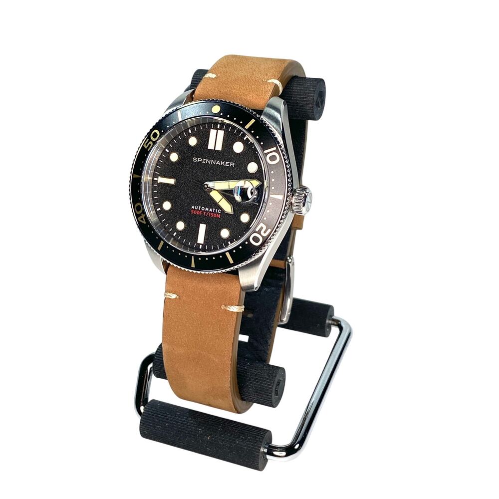 Spinnaker Croft Mid-Size Nomad Automatic Diver Watch Black Bezel SP-5100-01 Box